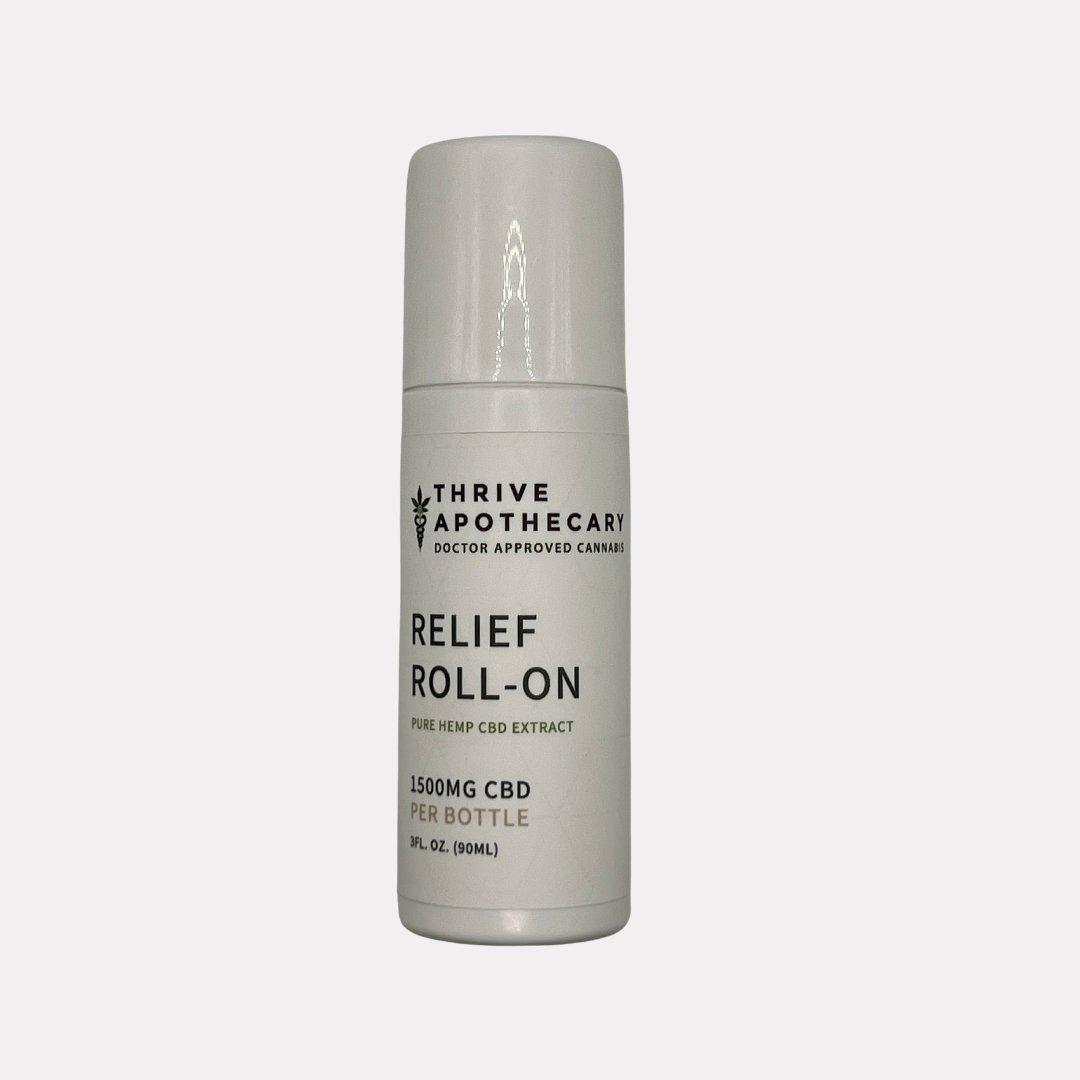 Relieve pain fast with Thrive 1500mg Relief Roll-On Gel. Target sore muscles and joints with premium CBD topicals. Shop Thrive Apothecary for effective relief.