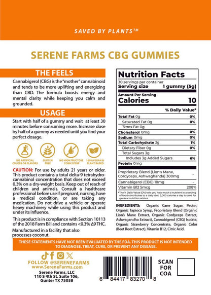 Boost focus and energy with Funky Beets CBG + Mushroom Gummies! Perfect for day or night. Shop Serene Farms cannabis gummies at Thrive Apothecary! Try it today!