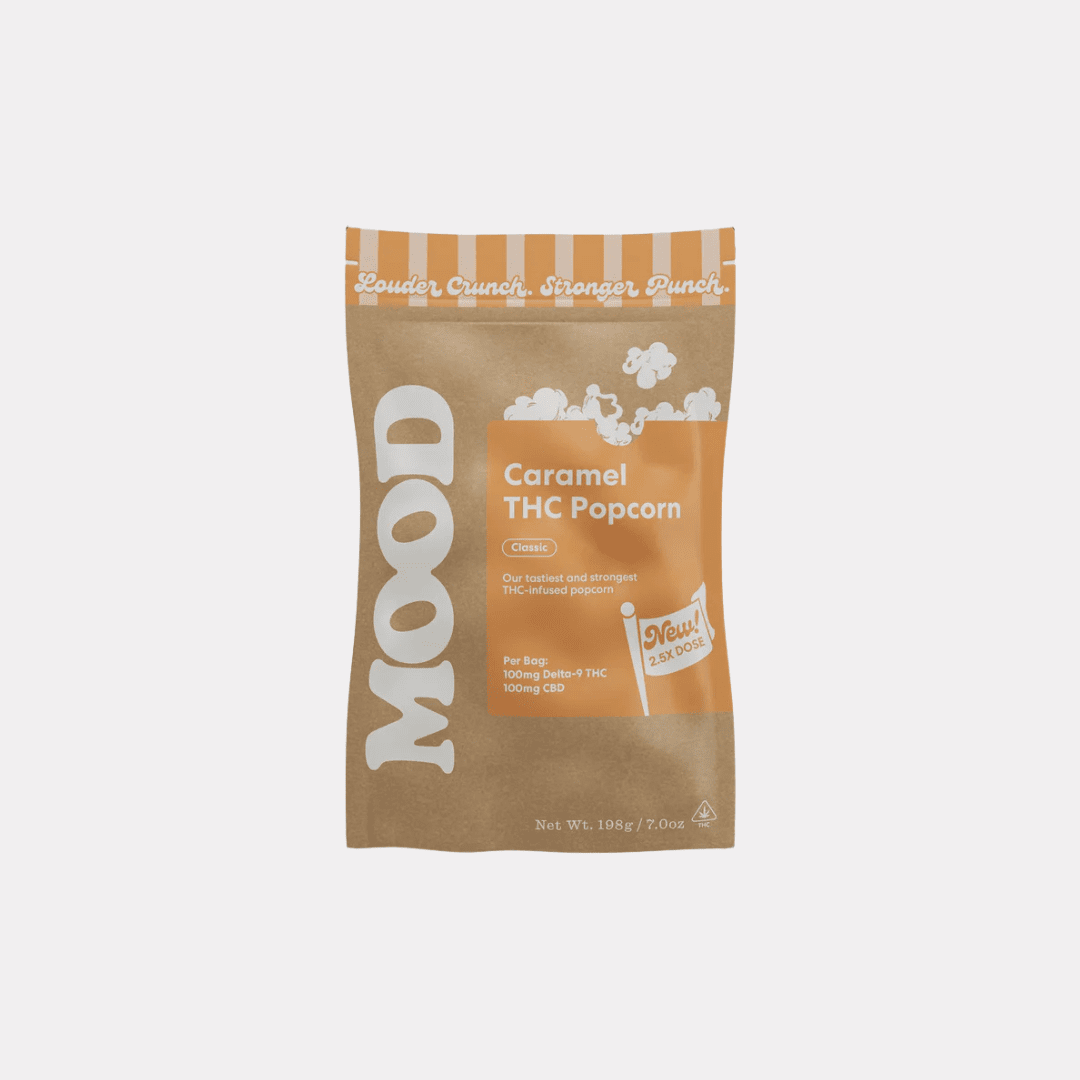 MOOD 100mg Delta - 9 THC + 100mg CBD Caramel Popcorn - Thrive Apothecary - Thrive Apothecary