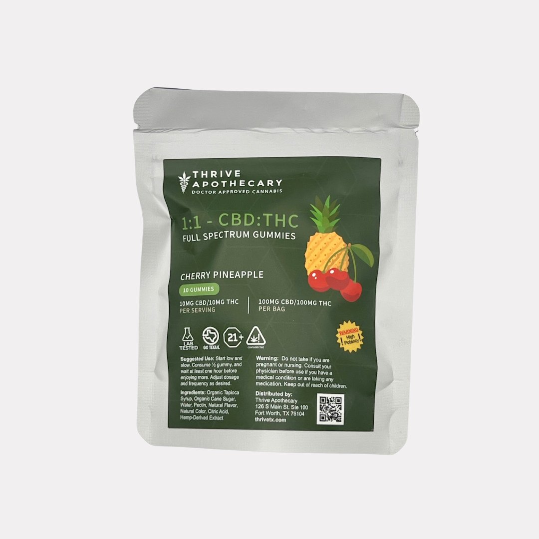 Thrive 1:1 (CBD:THC) 10mg D9 Gummies - Thrive Apothecary - Thrive Apothecary